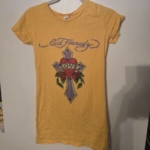 Ed Hardy Kids Yellow Graphic T-Shirt